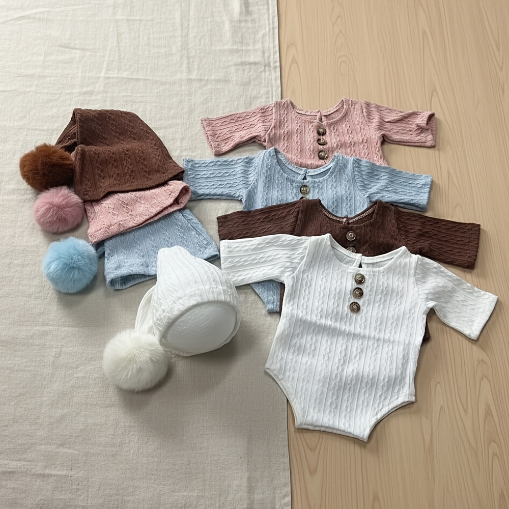 Baby Clothing Products - Newborn Photography Props Romper Long Tail