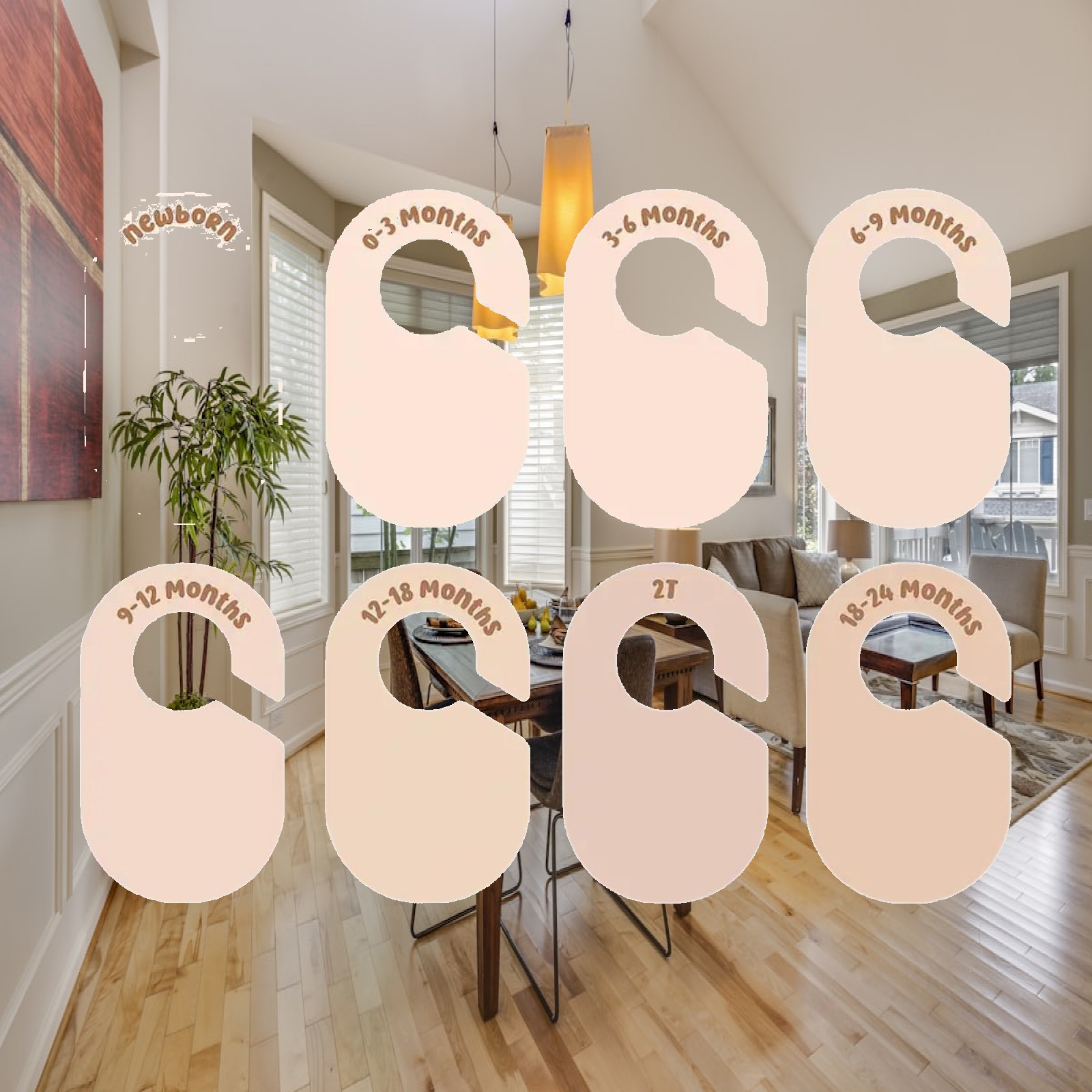 Baby Clothing Tags - 8 Pieces Blank Clothing Rack Divider