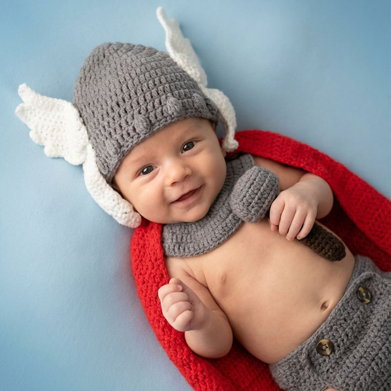 Baby Clothing Products - Newborn Photography Props Thor Baby Costume