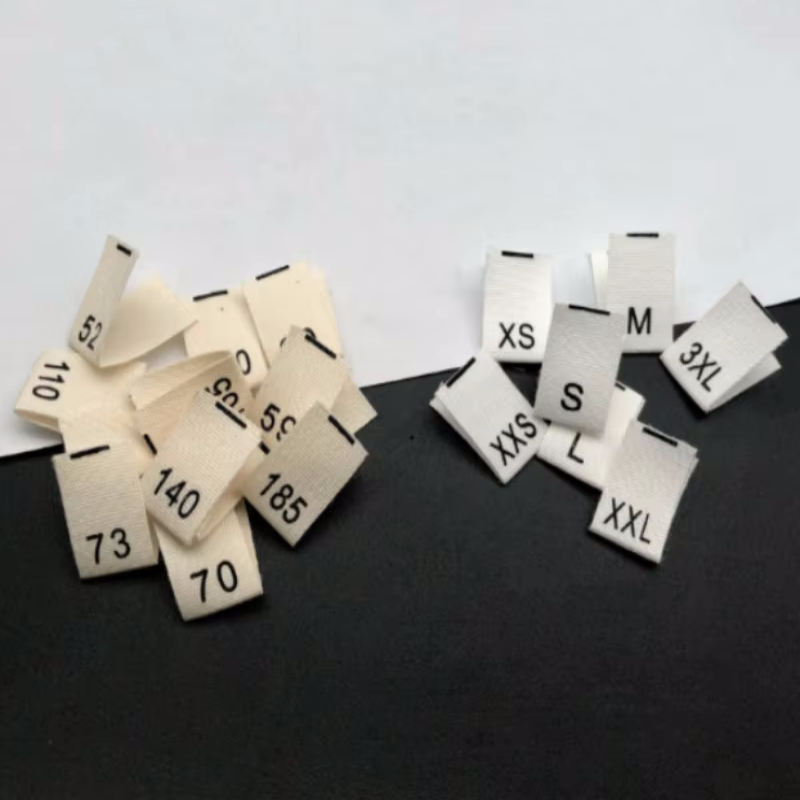 Baby Clothing Tags - 500PCS Quality Cut And Fold Beige