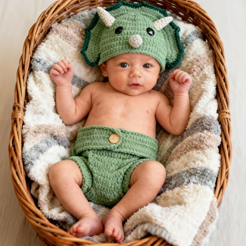 2pcs Crochet Dinosaur Newborn  - Baby Clothing Products review and price