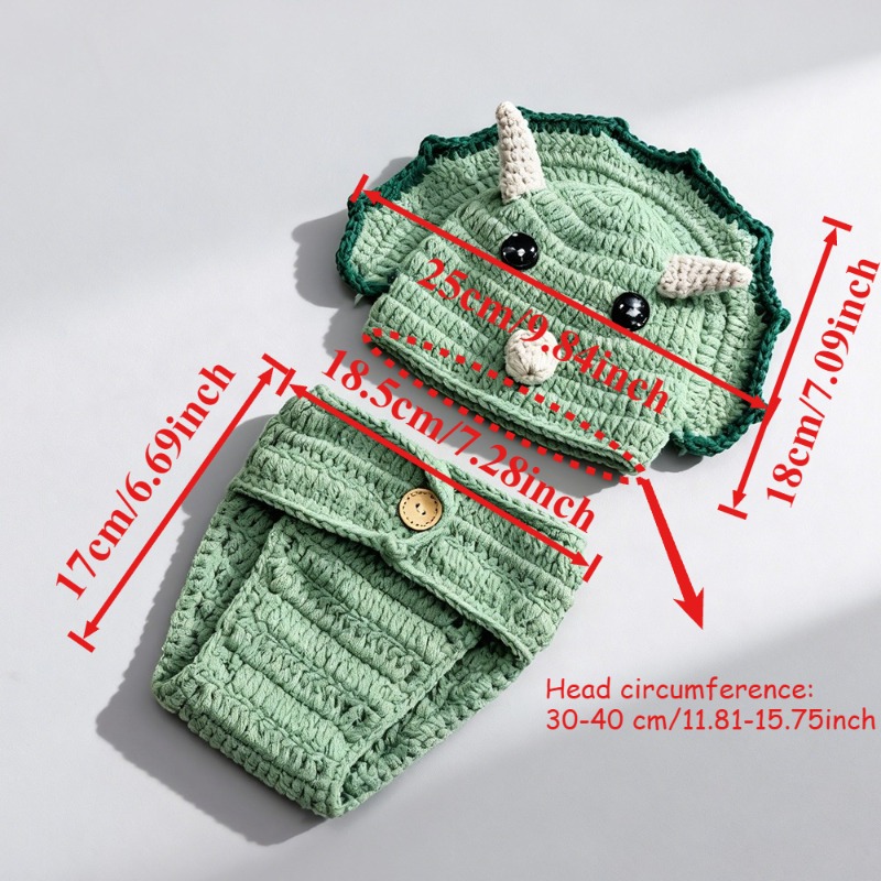 2pcs Crochet Dinosaur Newborn  - Baby Clothing Products review and price