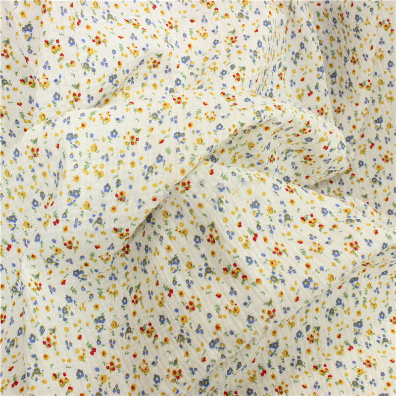 Flower Print Cotton Crepe Fabr - Baby Clothing Sewing review and price