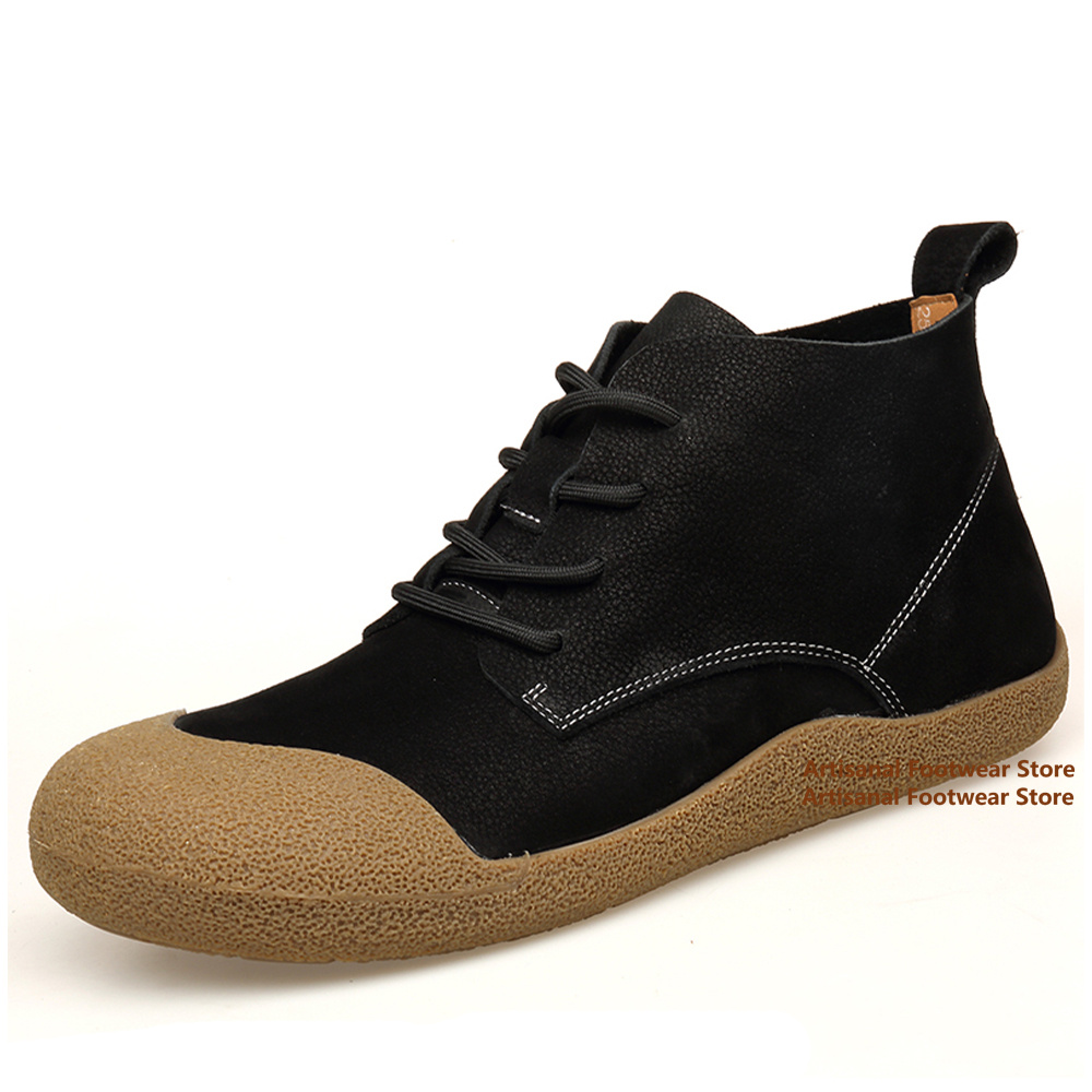 Cowhide Retro Men's Boots Soft - Soft Sole Booties review and price