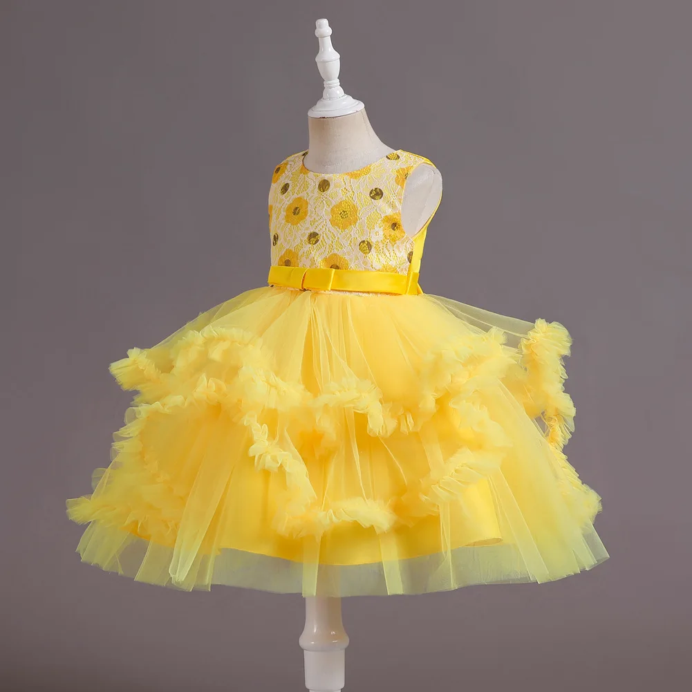 Yellow Red Blue Sleeveless Tut - Baby Clothing Yellow review and price